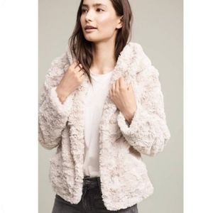 Anthropologie Tiny Editions Faux Fur Hooded Jacket